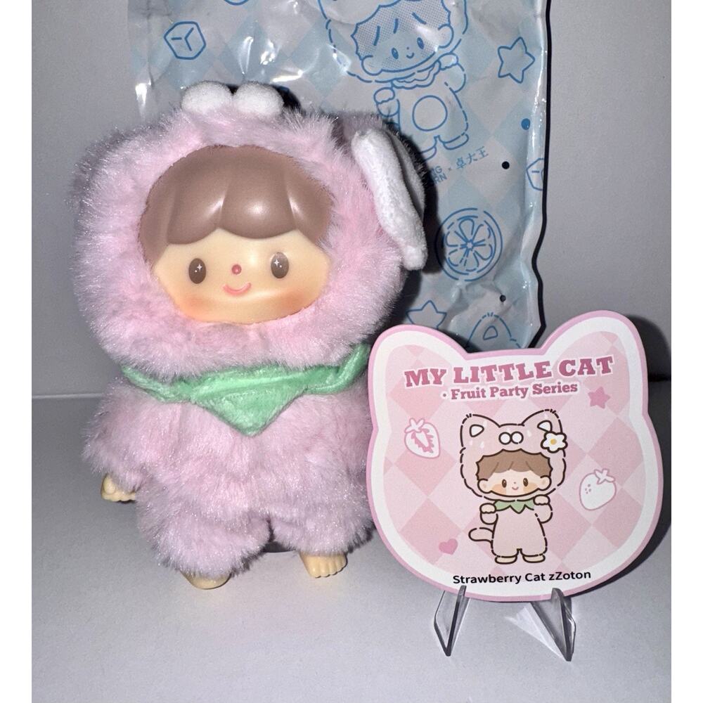 F.UN zZoton My Little Cat Series Plush Doll Confirmed Blind Box Strawberry